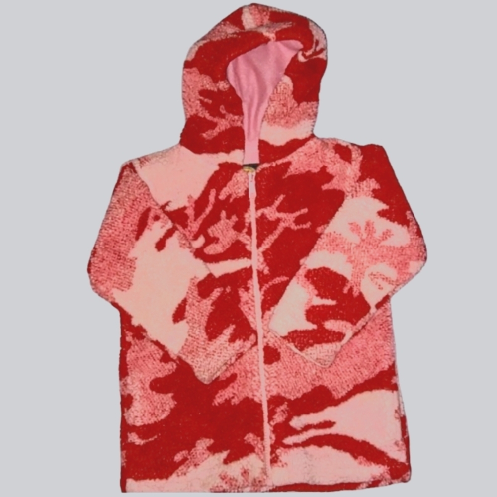 Cabela's - Girls' 3T - Fuzzy Sherpa Fleece - Pink & Red Camo Print
